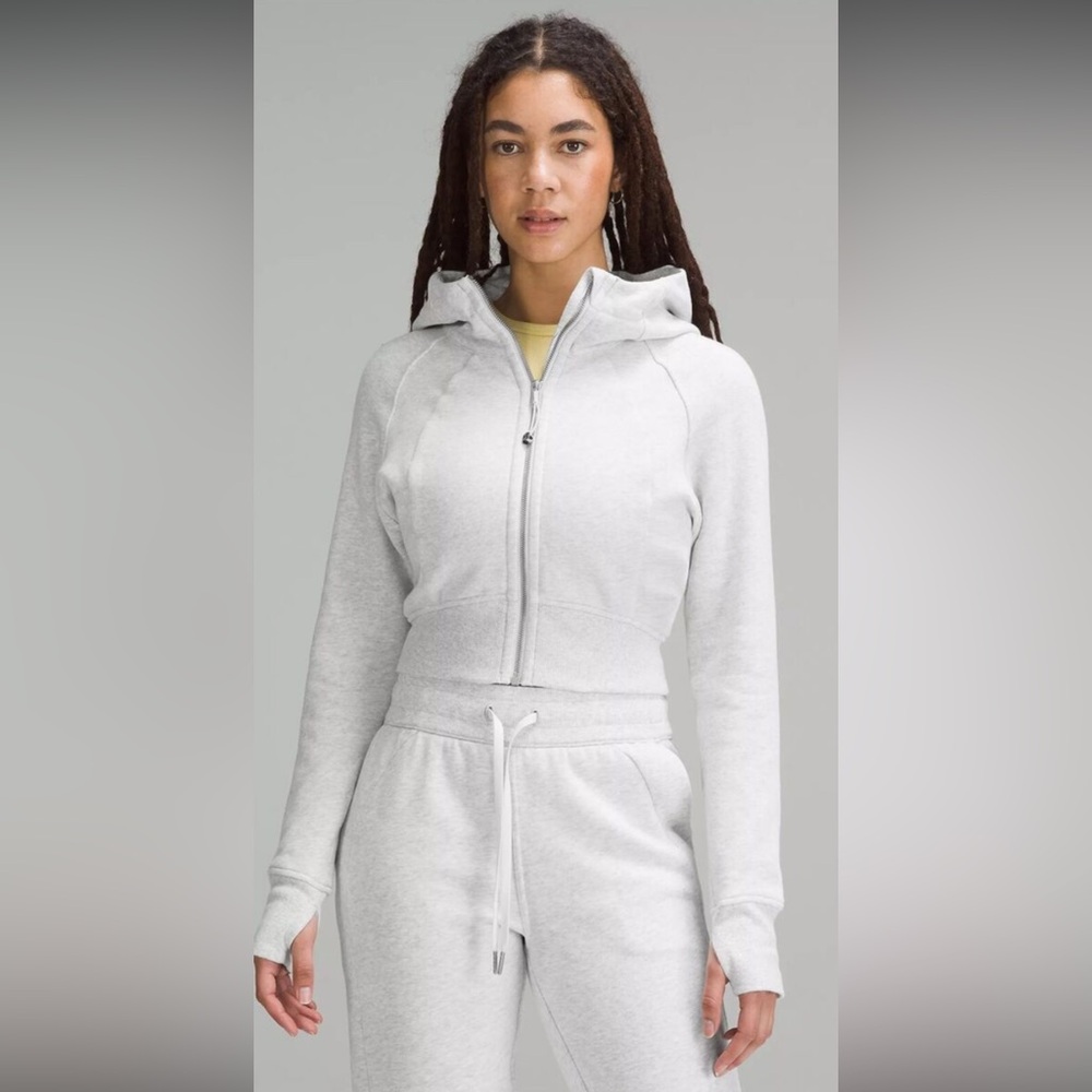 lululemon athletica Light Gray Full-Zip Hoodie